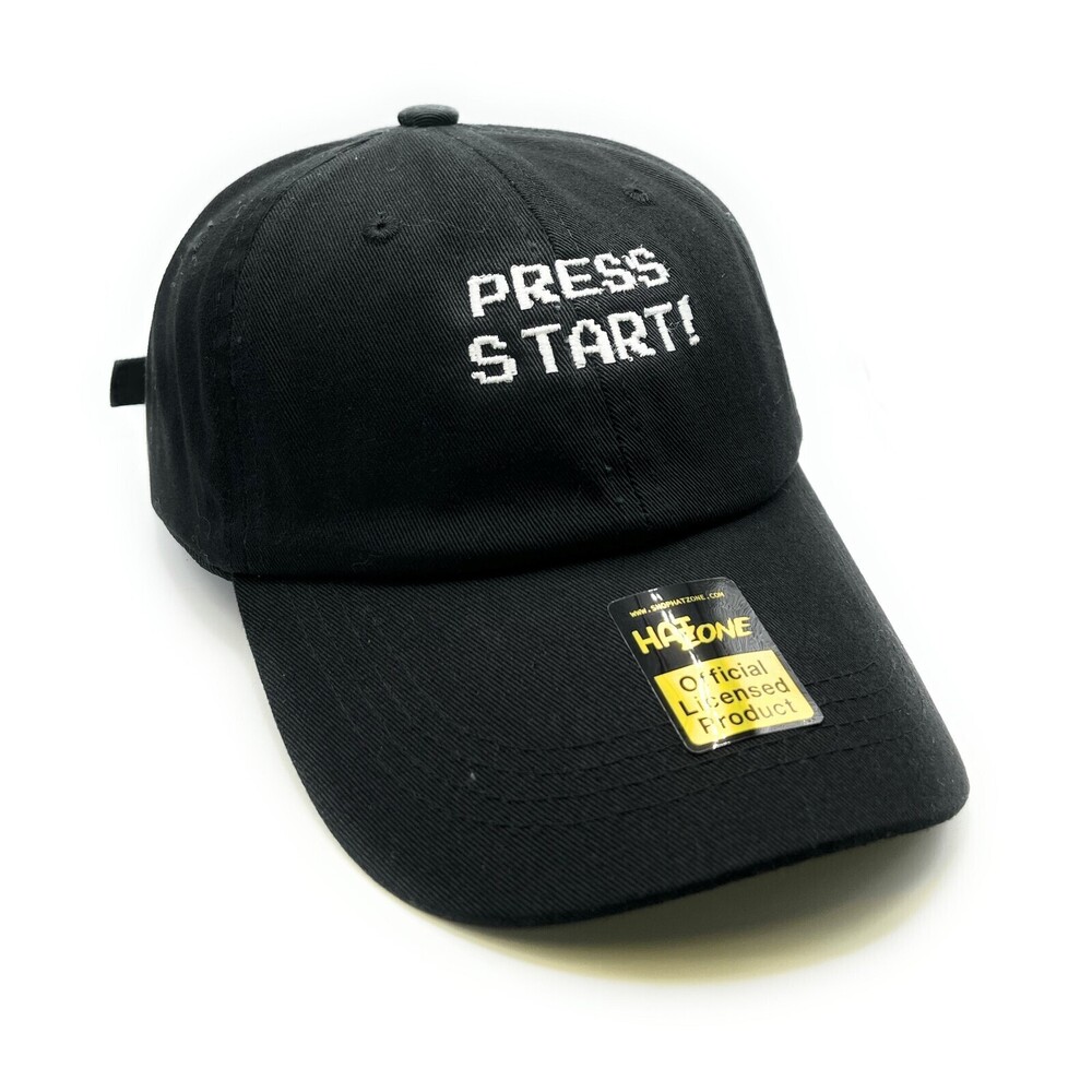 Press Start Dad Hat Strapback (Black)